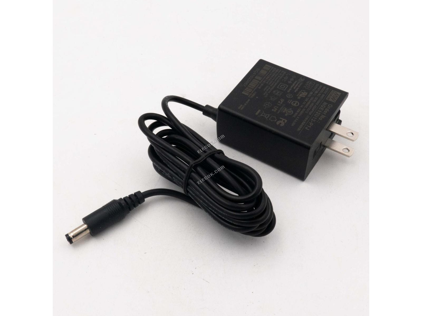 Mean Well NGE12U12-P1J AC-DC Wall-mounted Zelená Adaptor - US Zástrčka - 12W 12V 1A 