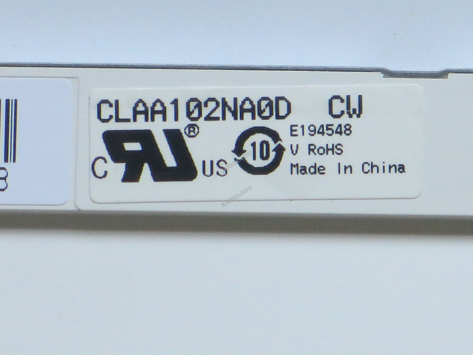 CLAA102NA0DCW CPT 10,2" a-Si TFT-LCD Panel 