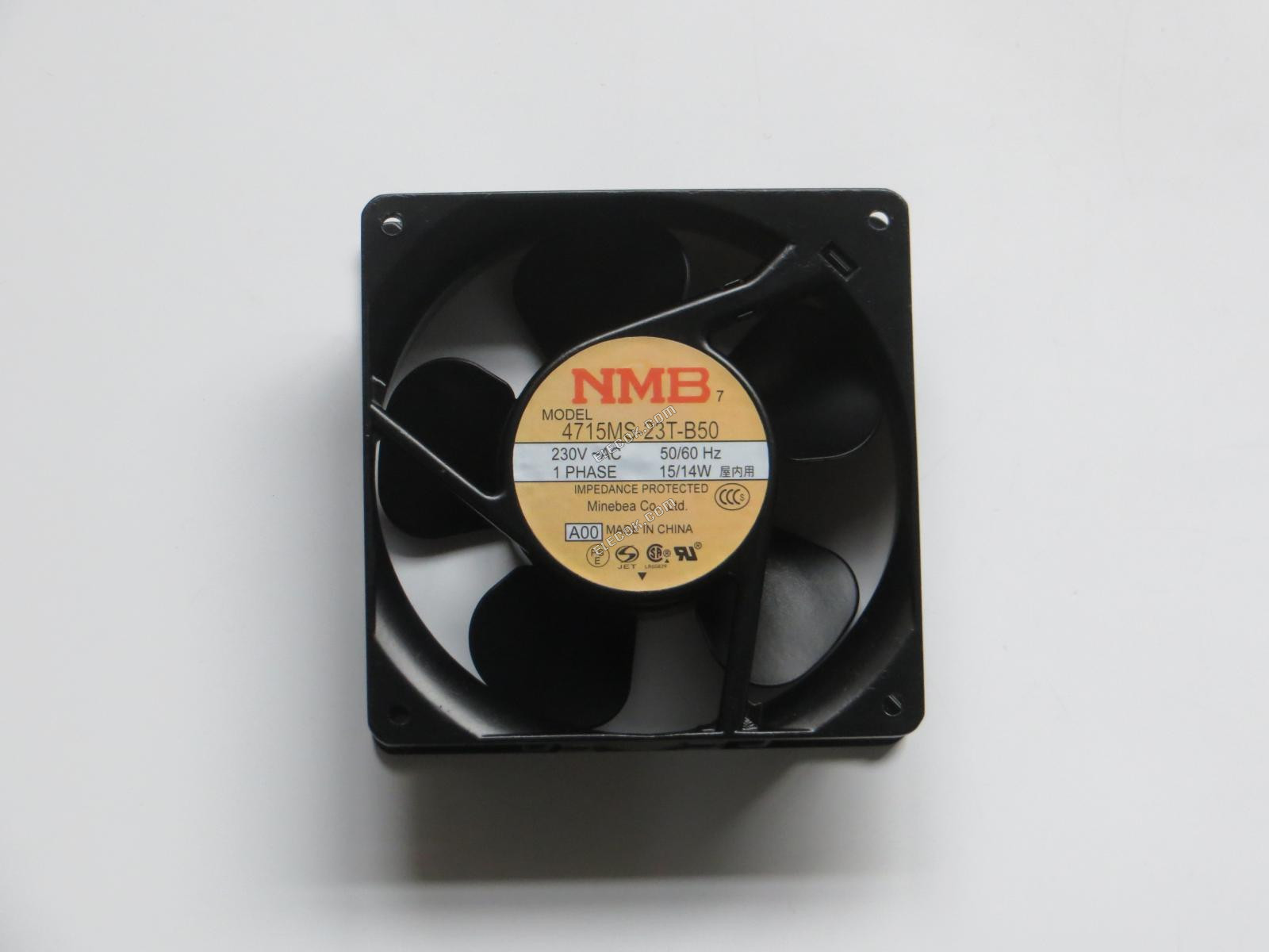 NMB 12cm 12038 4715MS-23T-B50 230V 50/60Hz 15/14W 2 Piny AC chladicí ventilátor, repasovaný 