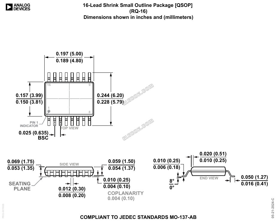 ADUM3190ARQZ-RL7 Analog Devices Operational Amplifiers (Op Amps) - 1 Reel (1000 pcs)