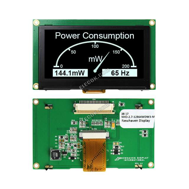 NHD-2.7-12864WDW3-M Newhaven Display, Intl. 2,7 FEHéR GRAPHIC OLED MOLEX CON kijelző panel 2,7" 