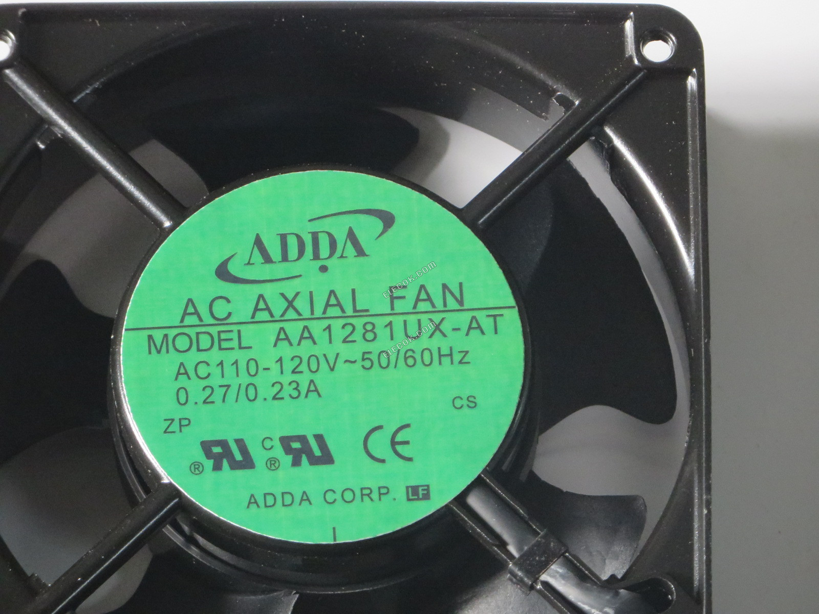 ADDA AA1281UX-AT-LF 110-120V AC 50/60HZ 0,27/0,23A Chladicí Ventilátor se zásuvkovým připojením 