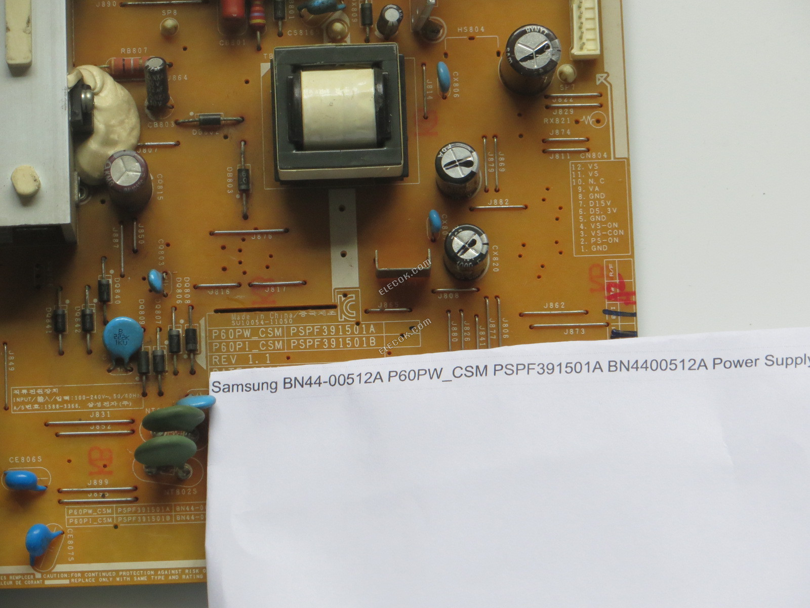 Samsung BN44-00512A P60PW_CSM PSPF391501A BN4400512A Tápegység - Használt 