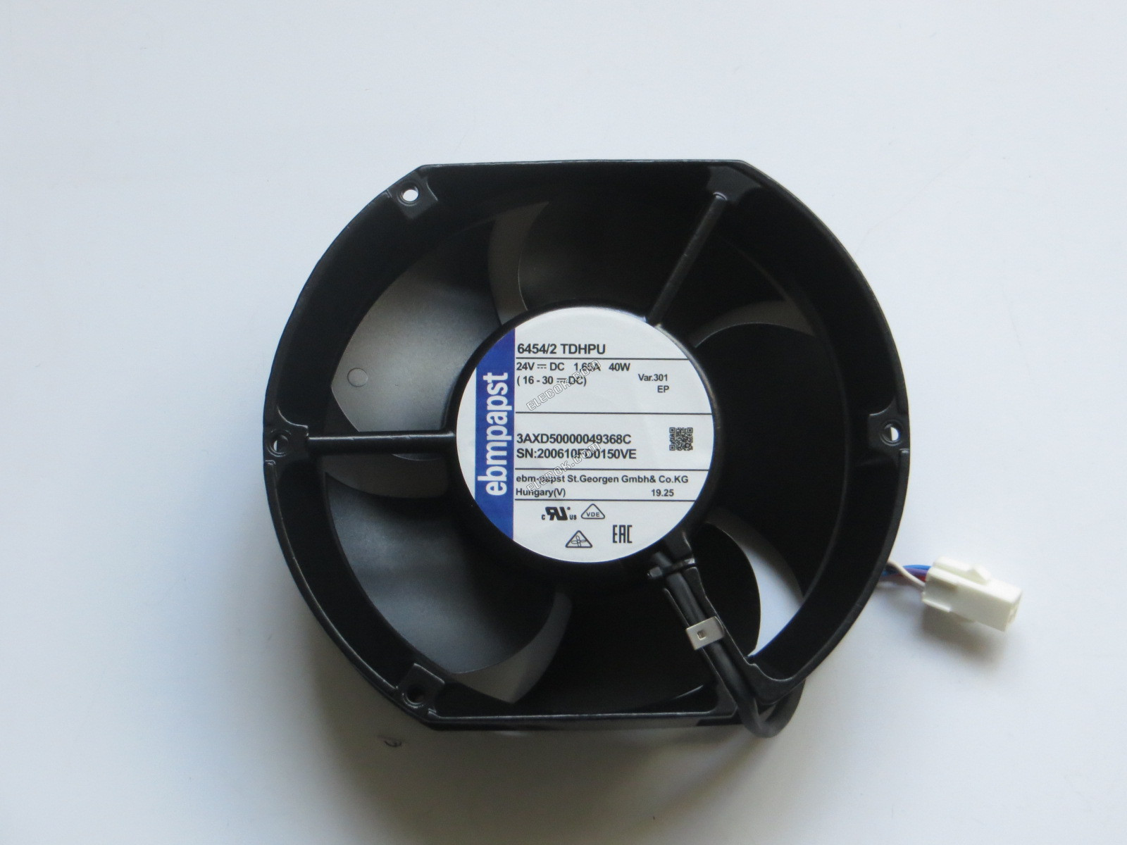 Ebmpapst 6454/2TDHPU 24V 1,65A 40W 4 vodiče Chladicí Ventilátor, originální a repasované 