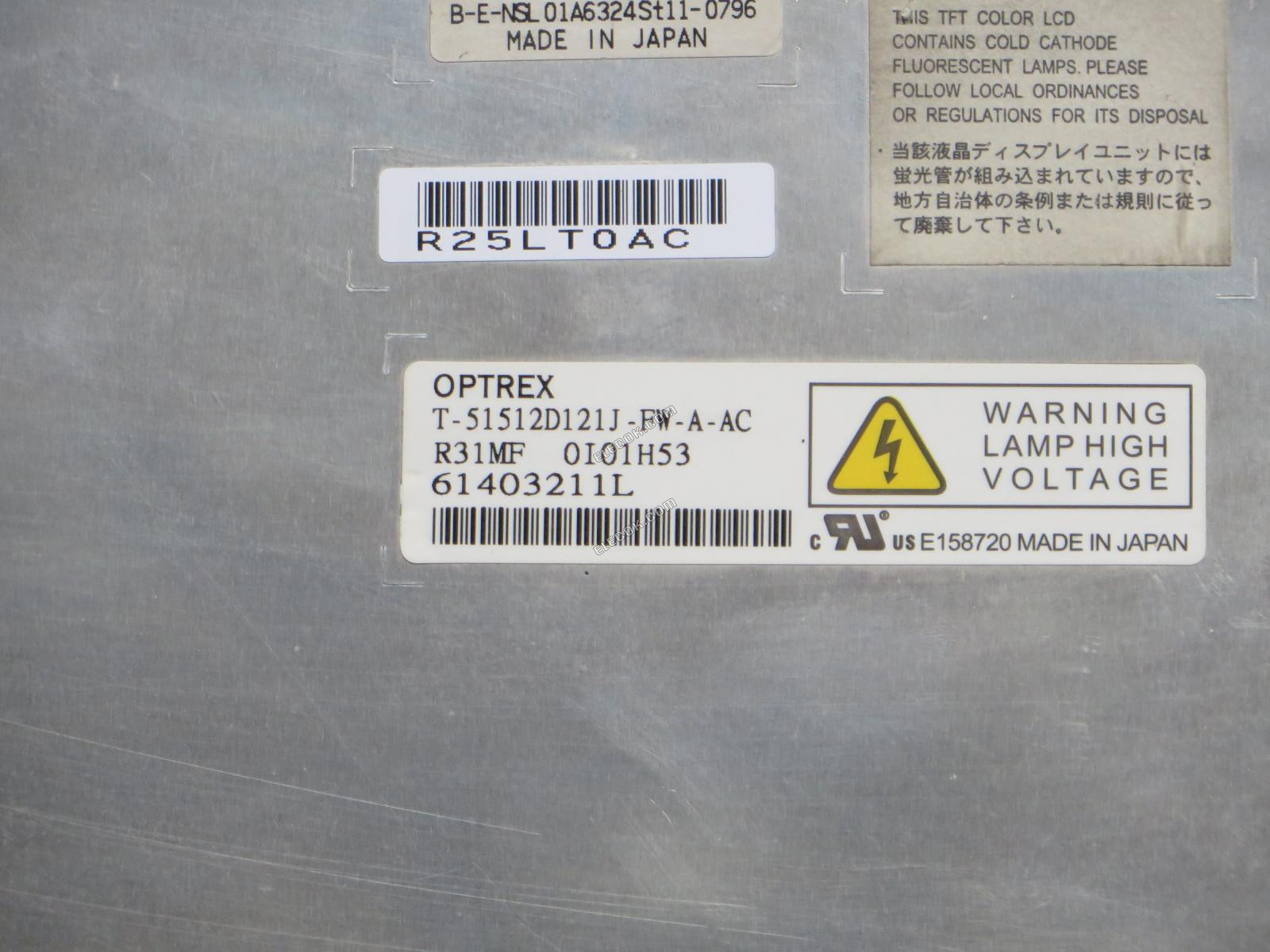 T-51512D121J-FW-A-AC OPTREX 12,1" a-Si TFT-LCD Panel 