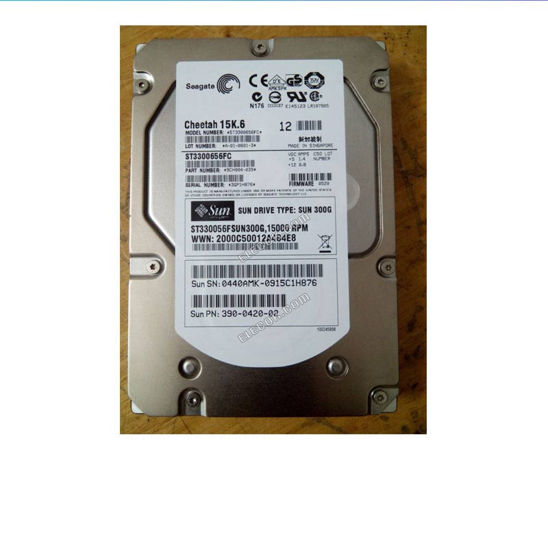 SUN XTC-FC1CF-300G10KZ 540-6551 390-028-02 300GB FC fiber hard disk
