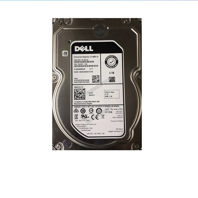 DELL ST4000NM0035 4T 7.2K SATA 3.5 inch Seagate 0KRH17 server hard drive