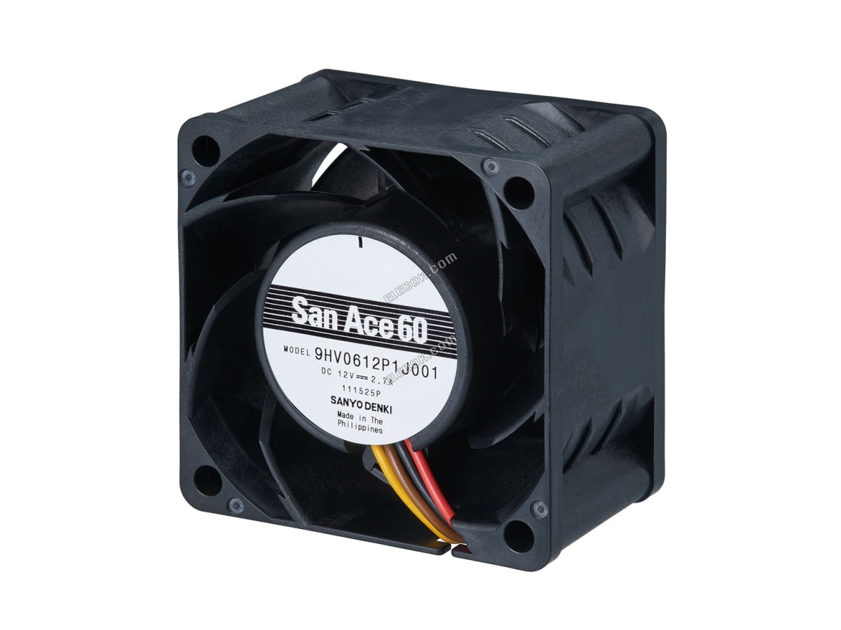 9HV0612P1J0011 Sanyo Denki DC AXIáLIS VENTILáTOR 60X60X38MM PWM 4 Huzal Kivezetések 