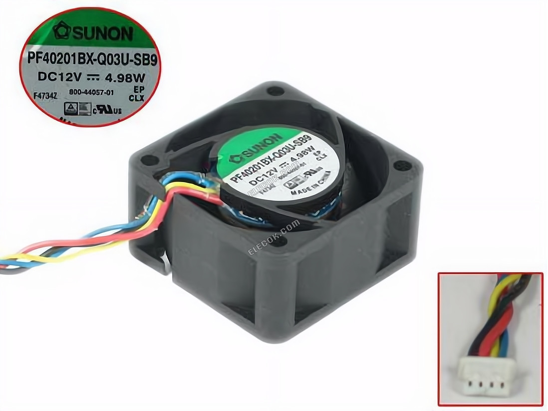 SUNON PF40201BX-Q03U-SB9 12V 4,98W 4 vezetékek Hűtőventilátor 