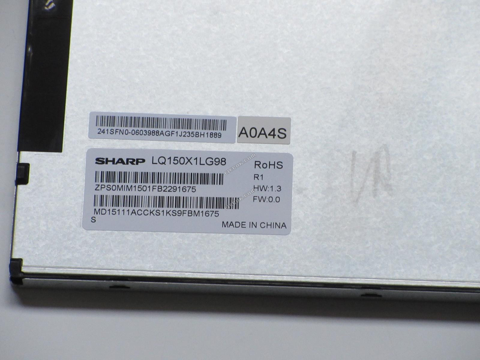 LQ150X1LG98 SHARP 15.0" A-Si TFT-LCD Panel 