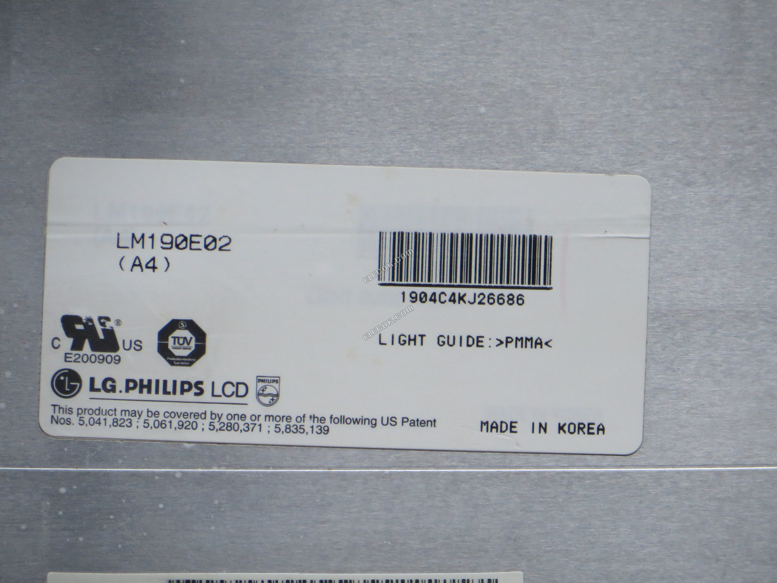 LM190E02-A4 LG.Philips LCD 19.0" a-Si TFT-LCD Panel használt 