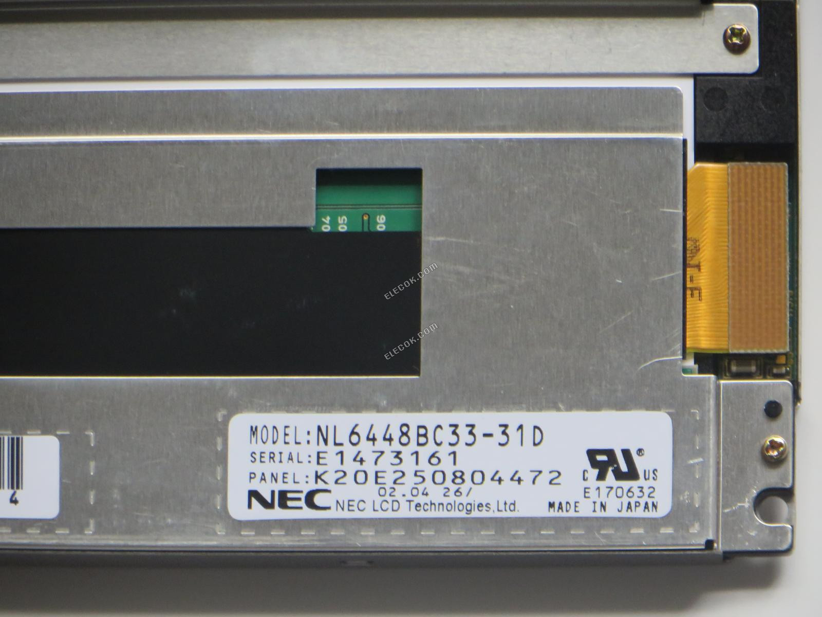 NL6448BC33-31D NEC 10,4" A-Si TFT-LCD Panel használt 