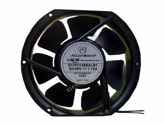 PELKO Motors G1751Y48BALB1 48V 1,15A 2 vodiče Chladicí Ventilátor 