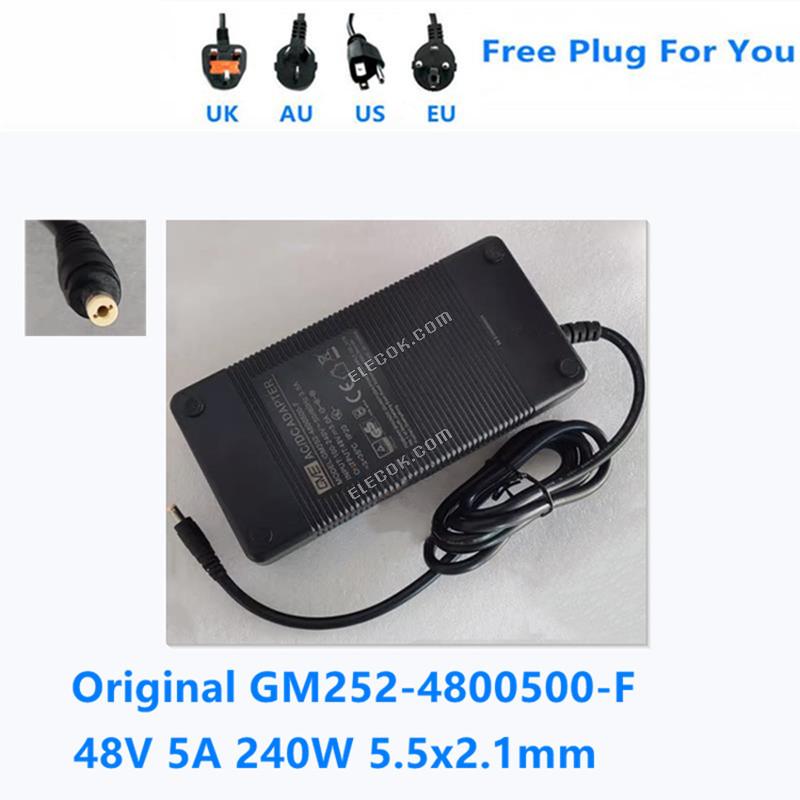GVE GM252-4800500-F 48V 5A 240W 5.5*2.1mm AC Adapter Pro Napájecí Zdroj Charger 