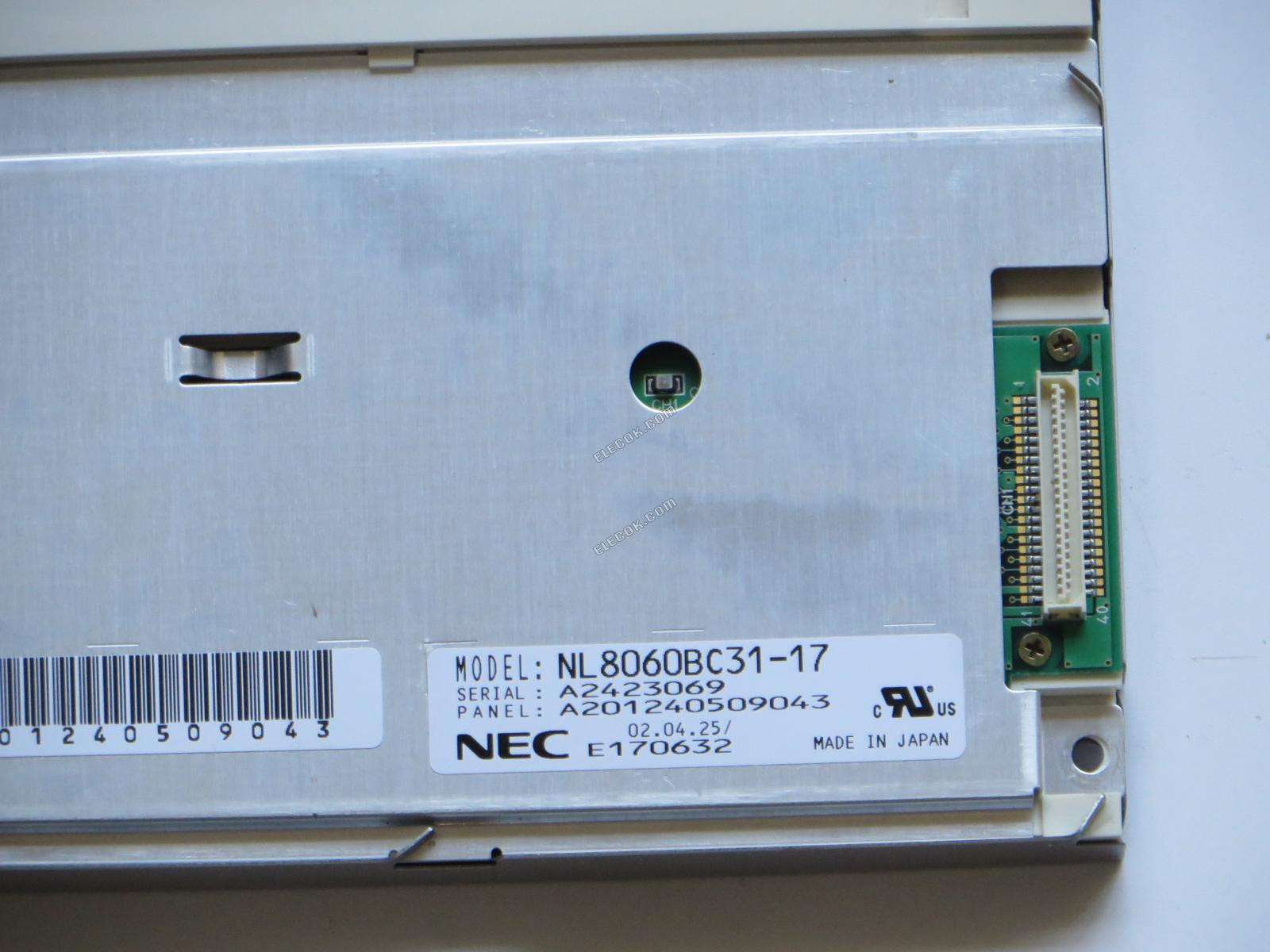 NL8060BC31-17 NEC 12,1" a-Si TFT-LCD Panel použitý 