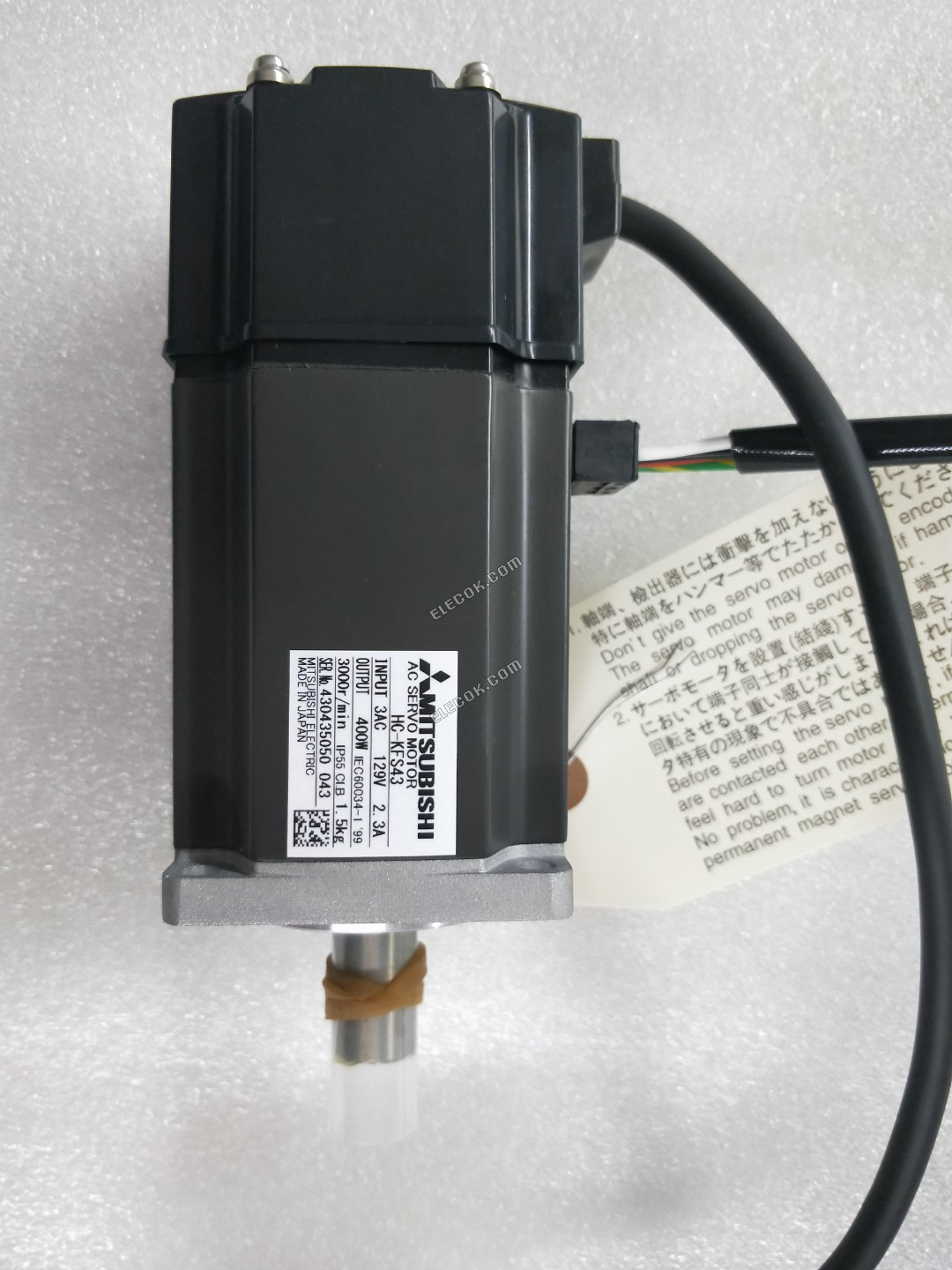 HC-KFS43 Szervómotor 129V 400W 0.4KW 1.3Nm 