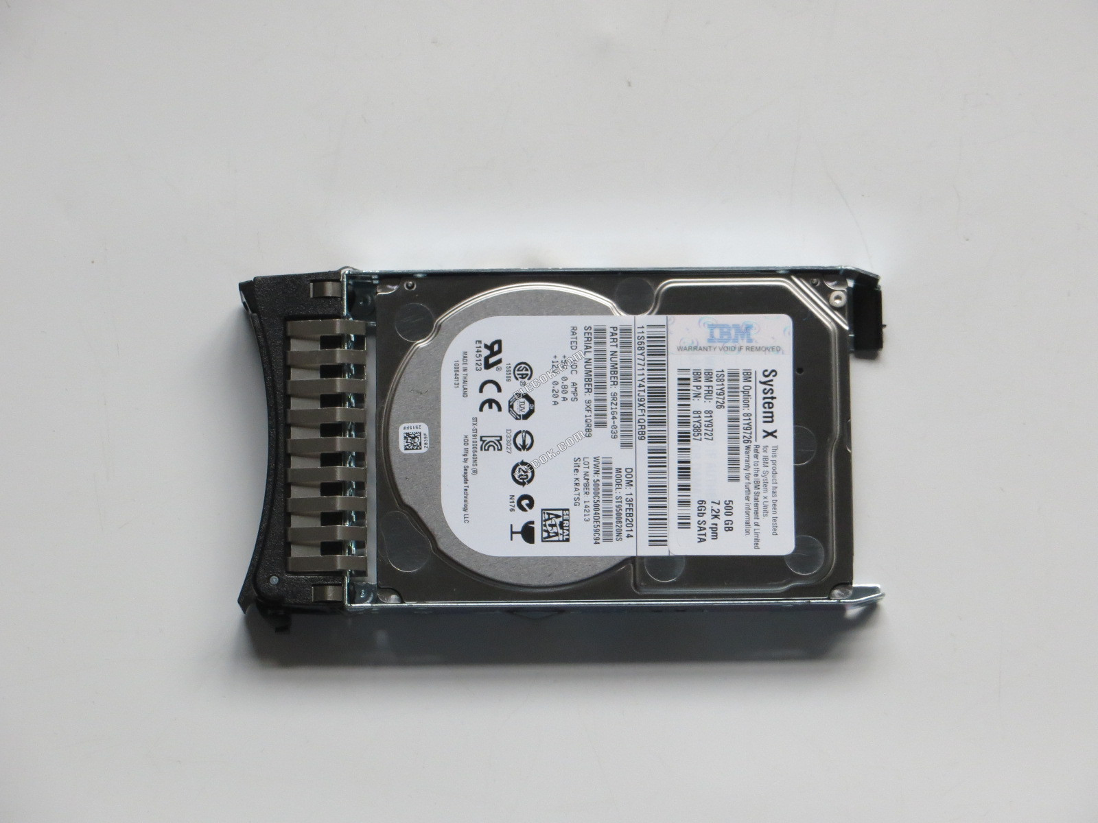 IBM 81Y9726 81Y9727 500G 7.2K SATA 2.5NS hard disk，used