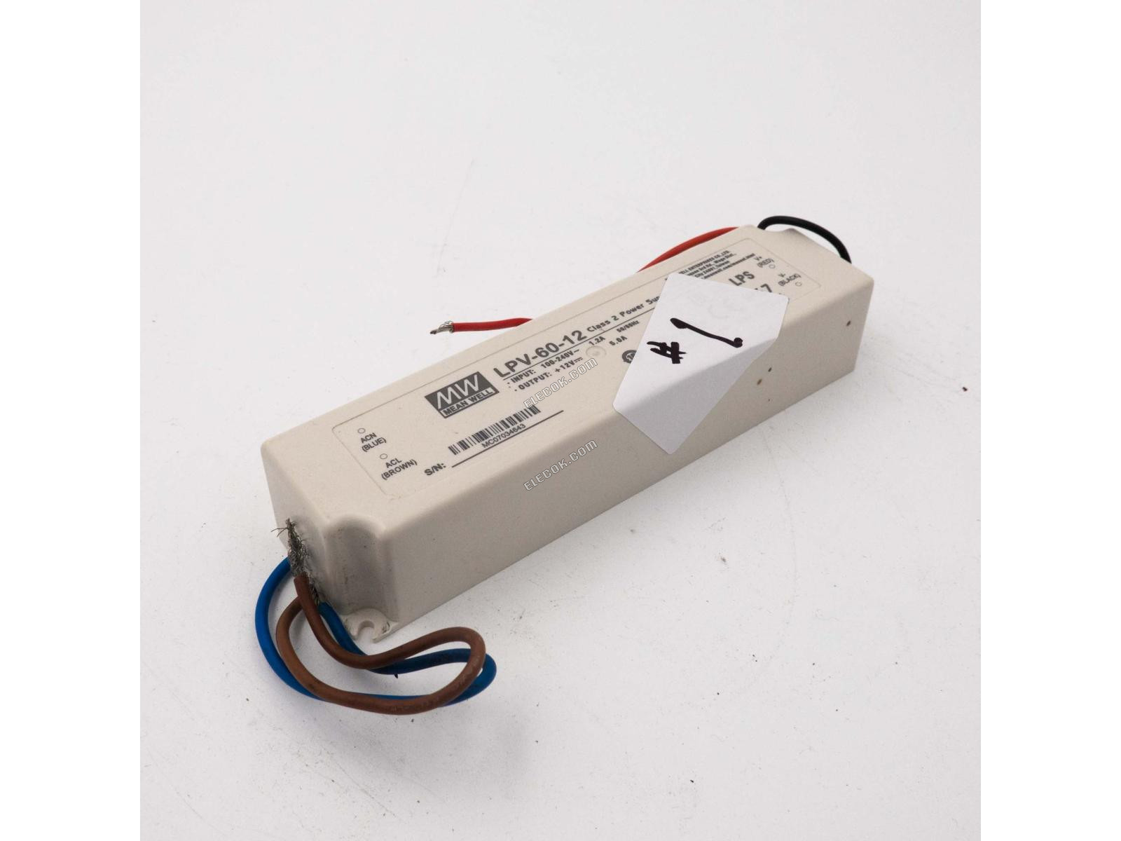 Mean Well LPV-60-12 Napájecí Zdroj 60W 12V - Otevřená Box 