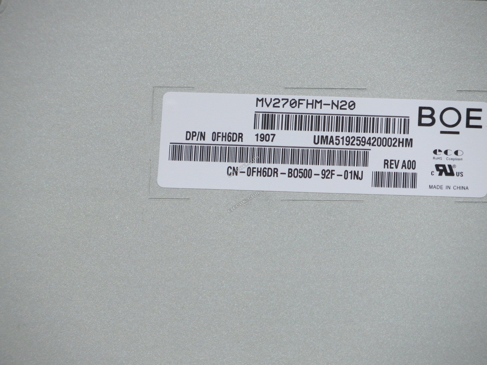 MV270FHM-N20 BOE 27.0" a-Si TFT-LCD, Panel 