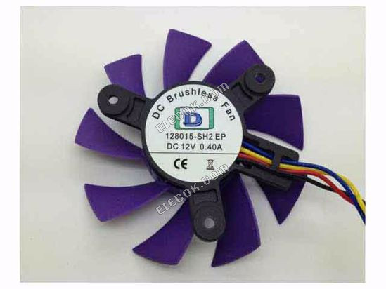 Jiný Značky 128015-SH2 Server - Frameless / GPU Ventilátor EP, 12V 0.40A, W80x4x4, D75xC47, Purple 4 Vodiče 