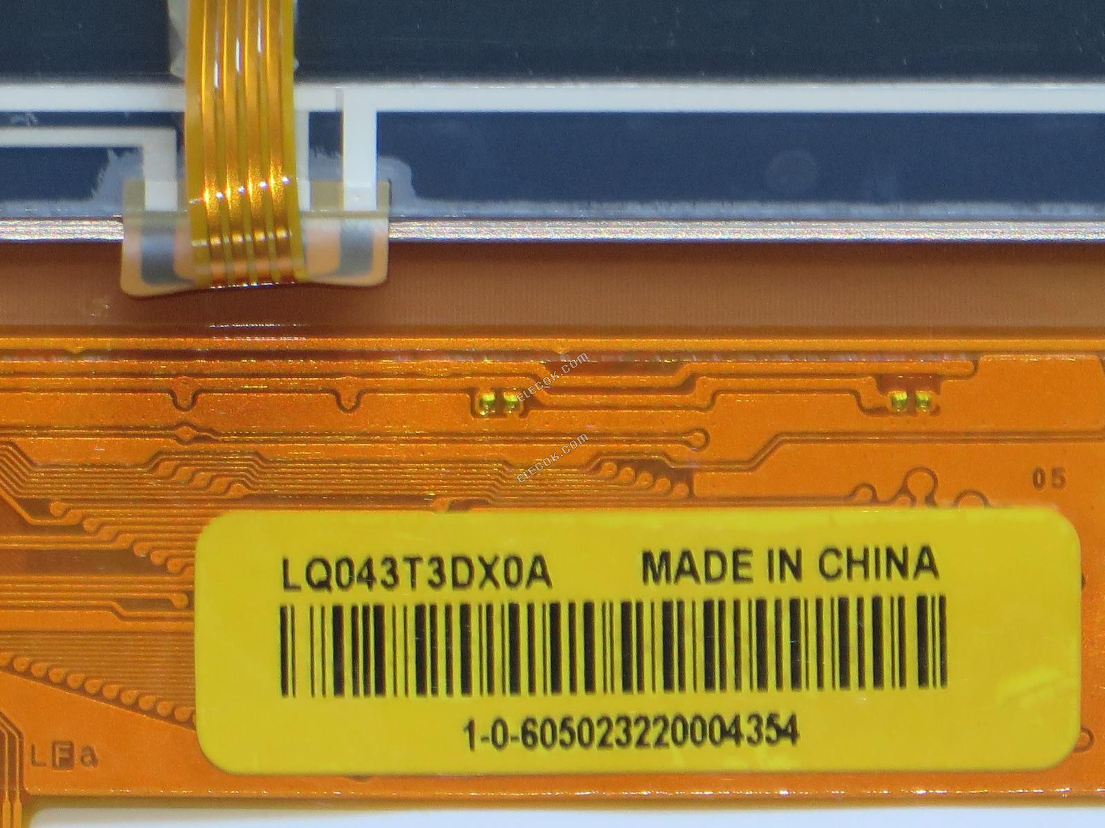 LQ043T3DX0A SHARP 4,3" LCD Panel érintőképernyő Funkcióval Panel 