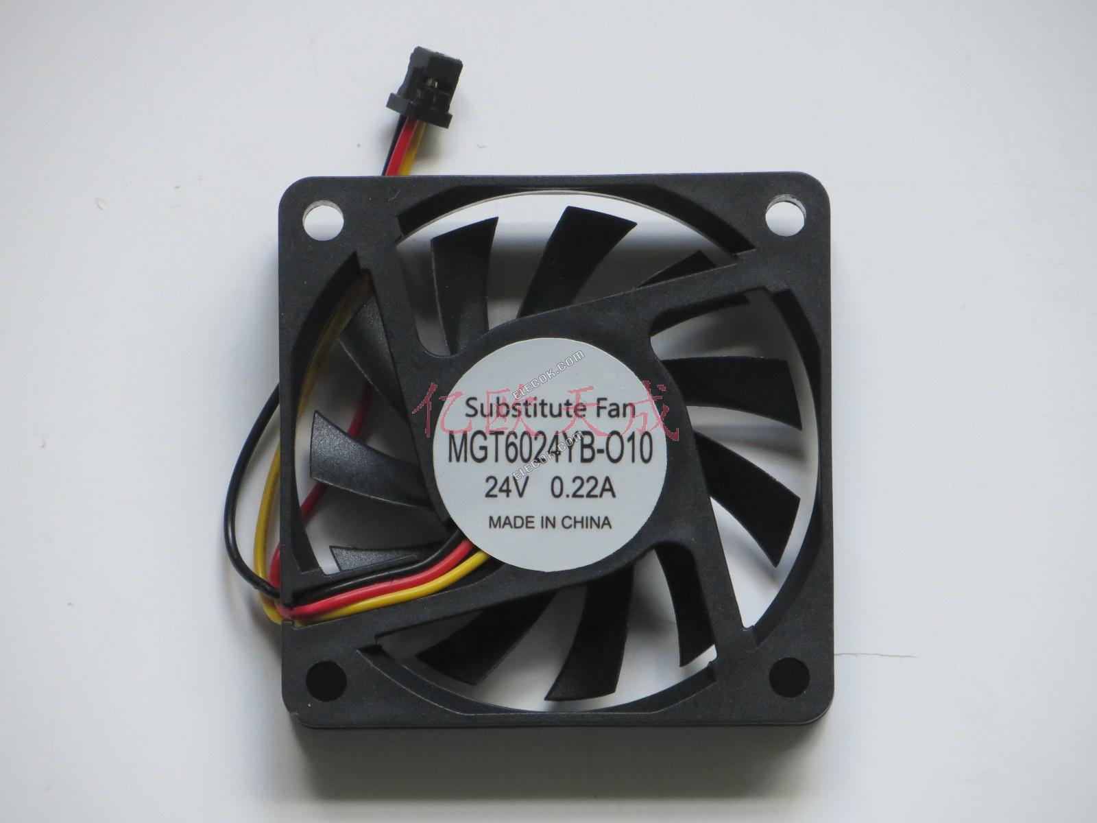 MAGIC MGT6024YB-010 24V 0,22A 3 vezeték hűtőventilátor, helyettesítő 