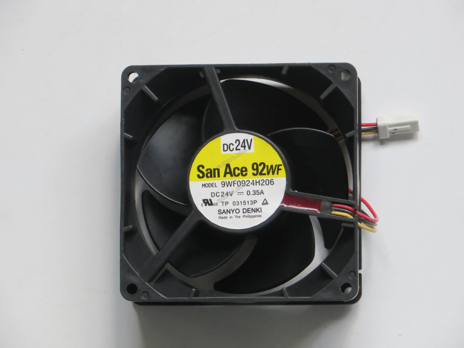 Sanyo 9WF0924H206 DC24V 0,35A 3 vodiče Chladicí Ventilátor, repasovaný 