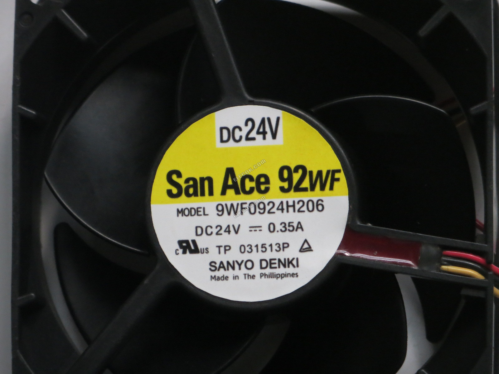 Sanyo 9WF0924H206 DC24V 0,35A 3 vodiče Chladicí Ventilátor, repasovaný 