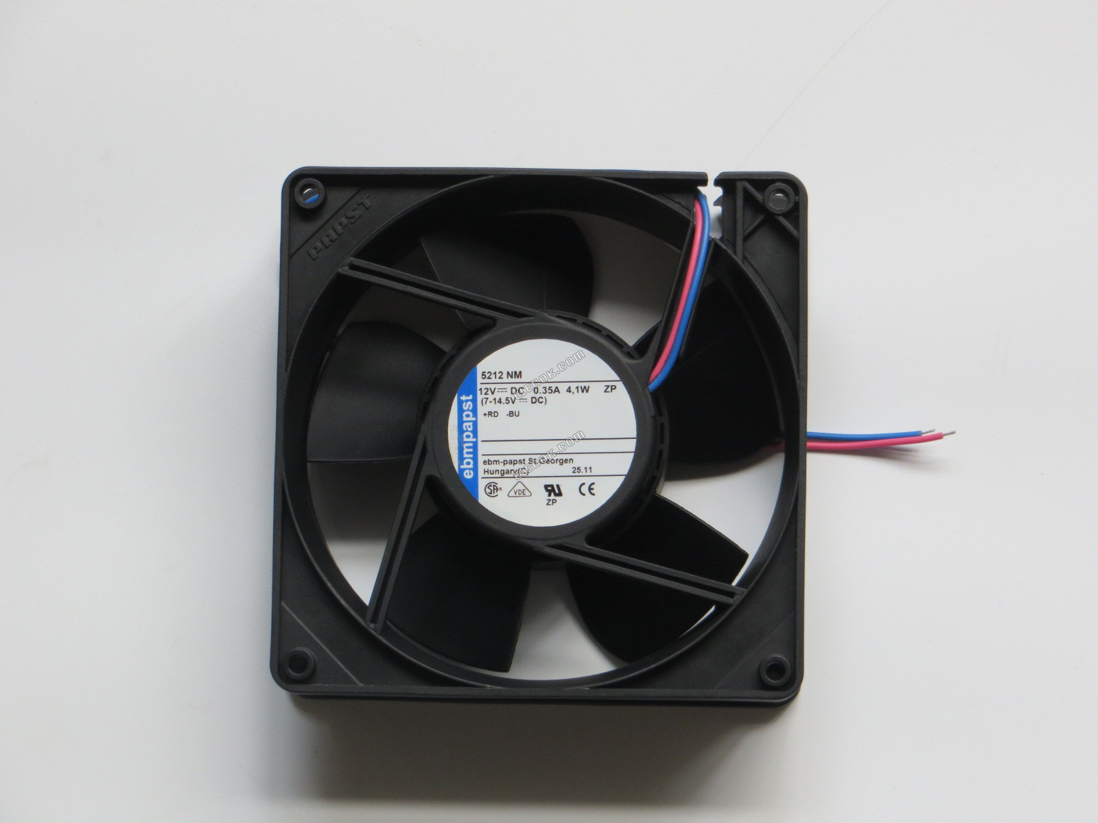 Ebmpapst 5212NM 12V 0,35A 4,1W 2 vezeték Hűtőventilátor 