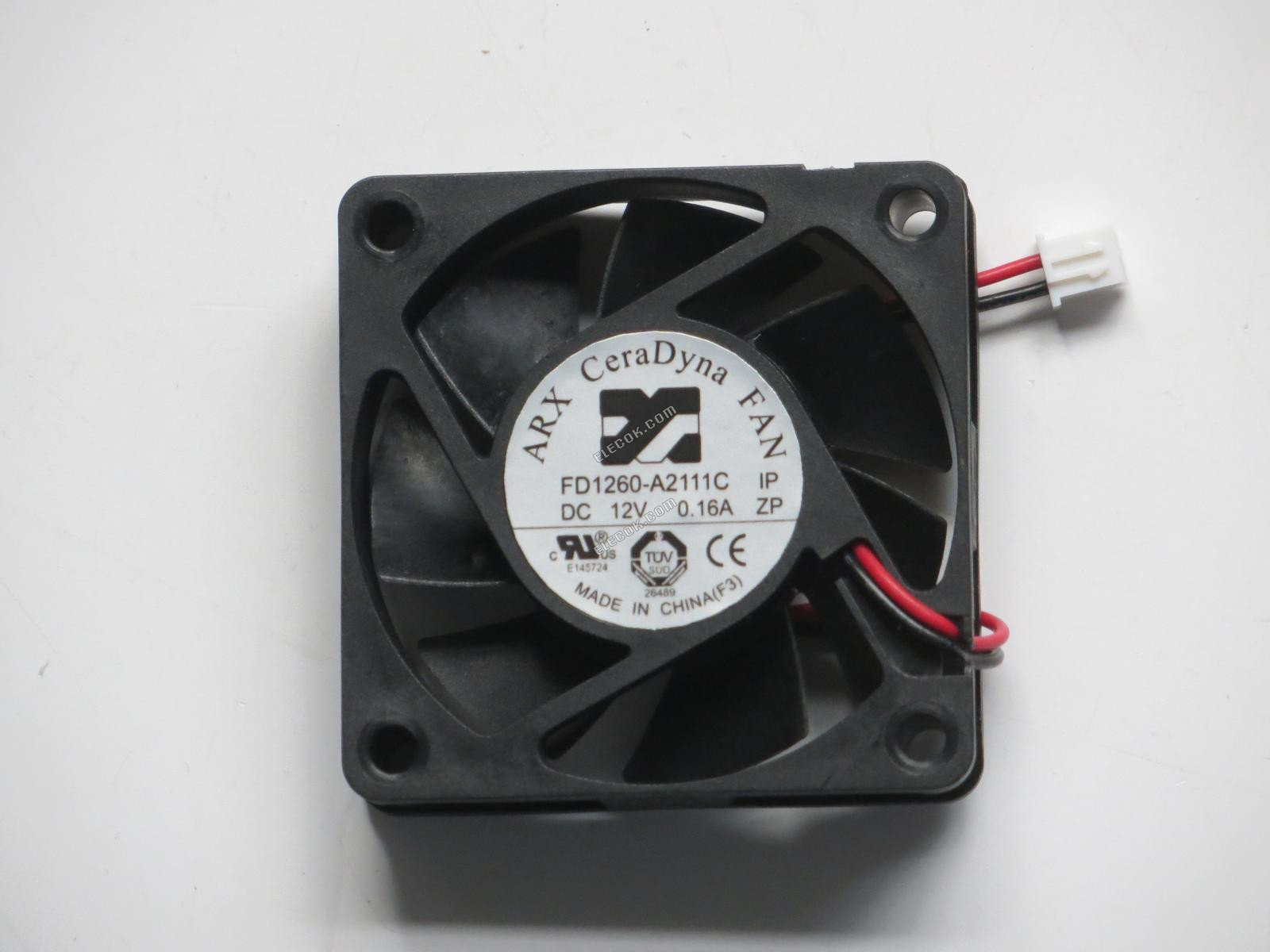 ARX FD1260-A2111C 12V 0,16A 2 vodiče 60*60*15MM Ventilátor 