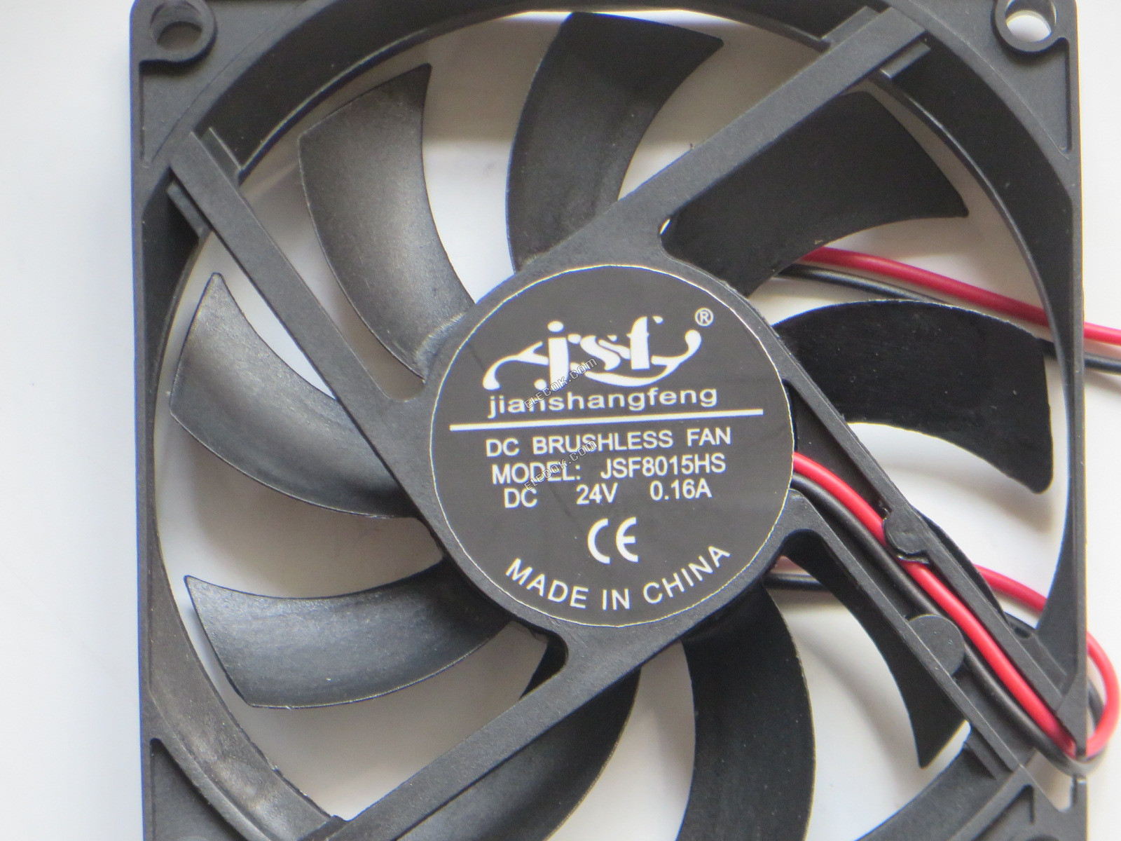 JSF / Jianshangfeng JSF8015HS 24V 0,16A 2 vodiče chladicí ventilátor 