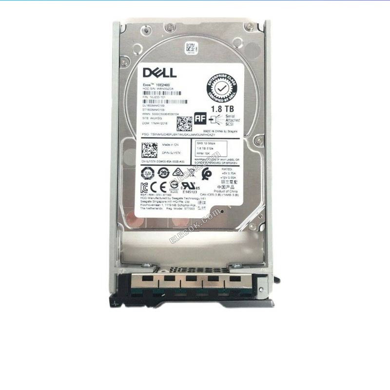 DELL1.8T SAS 10K 2.5 inch 12GB 0RVDCJ ST1800MM0198 server Seagate hard drive,used
