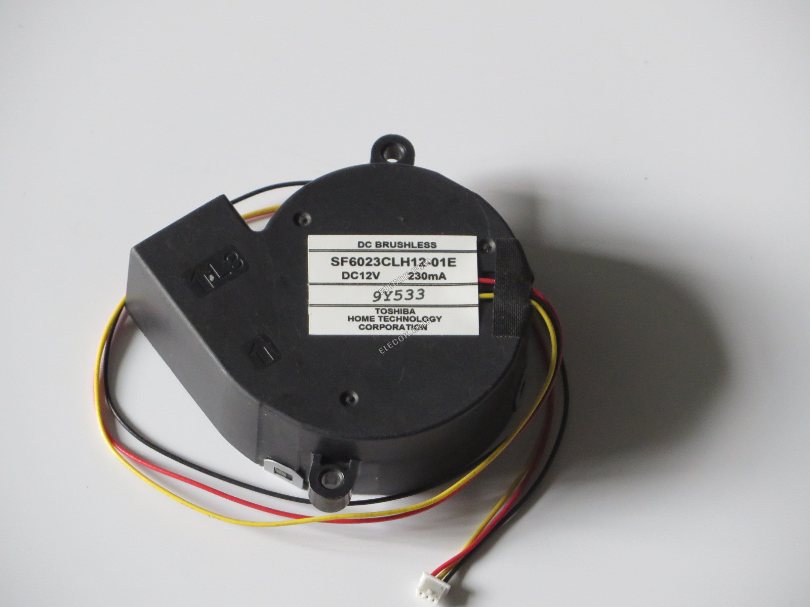 TOSHIBA SF6023CLH12-01E 12V 230mA 3 vezetékek Hűtőventilátor 