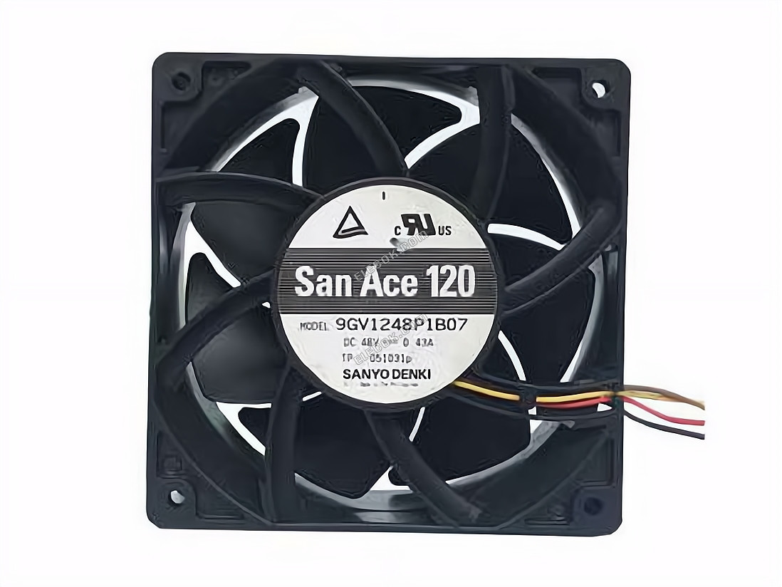 Sanyo Denki 9GV1248P1B07 Szerver - Négyzetes Ventilátor sq120x120x38, 4W, DC 48V 0,43A 4 Vezeték 