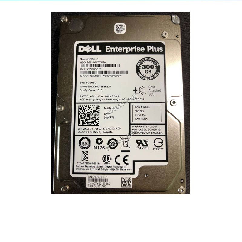 Dell Compellent SC8000 SC4020 08WR71 300G 15K SAS 2.5 EQ hard drive