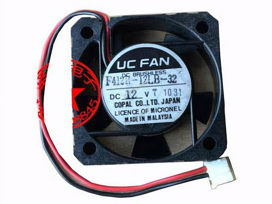 UC VENTILáTOR F412R-12LB-32 Szerver - Négyzet Ventilátor 12V, sq40x40x12mm, 100x2Wx2P 2 Vezeték 