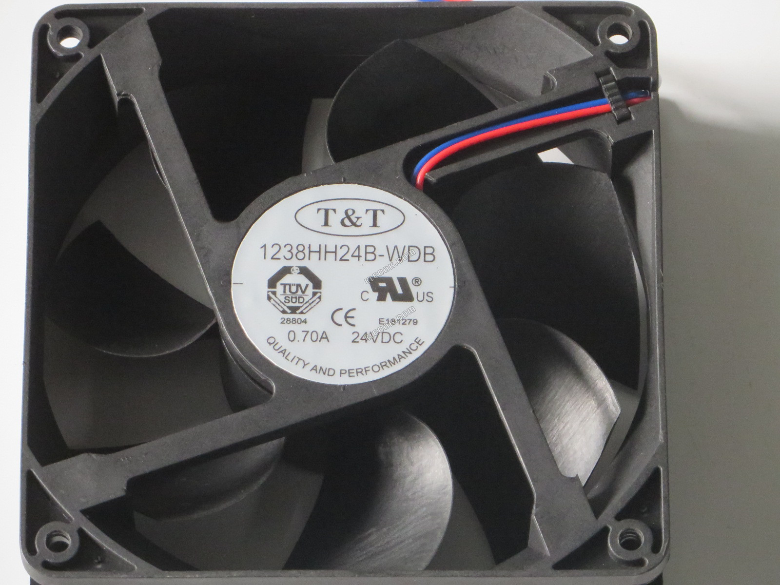 T&amp;T 1238HH24B-WDB 24V 0.70A 2 vodiče Chladicí Ventilátor, originální repasovaný 