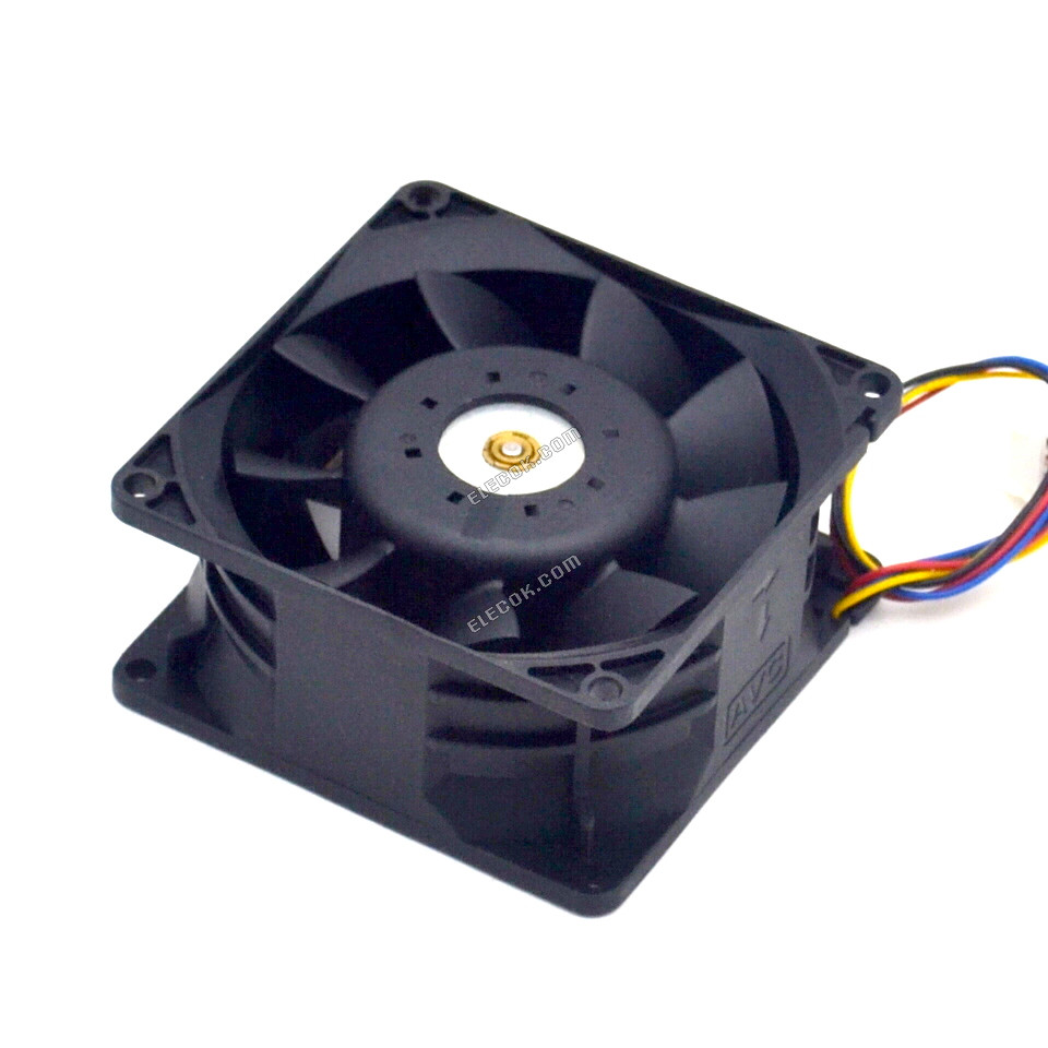 AVC 2B08038B12M 12V 1,12A 4 vodiče Chladicí Ventilátor S Kuličkovými Ložisky 