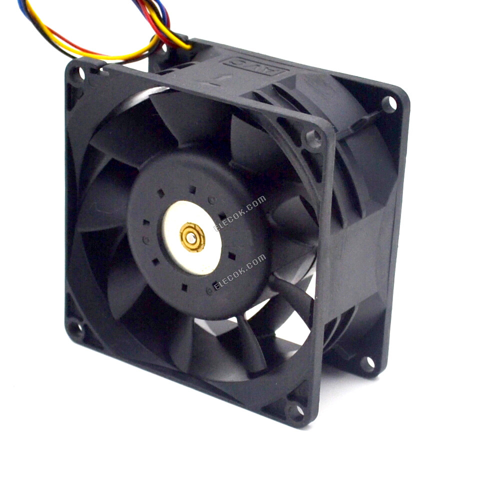 AVC 2B08038B12M 12V 1,12A 4 vodiče Chladicí Ventilátor S Kuličkovými Ložisky 