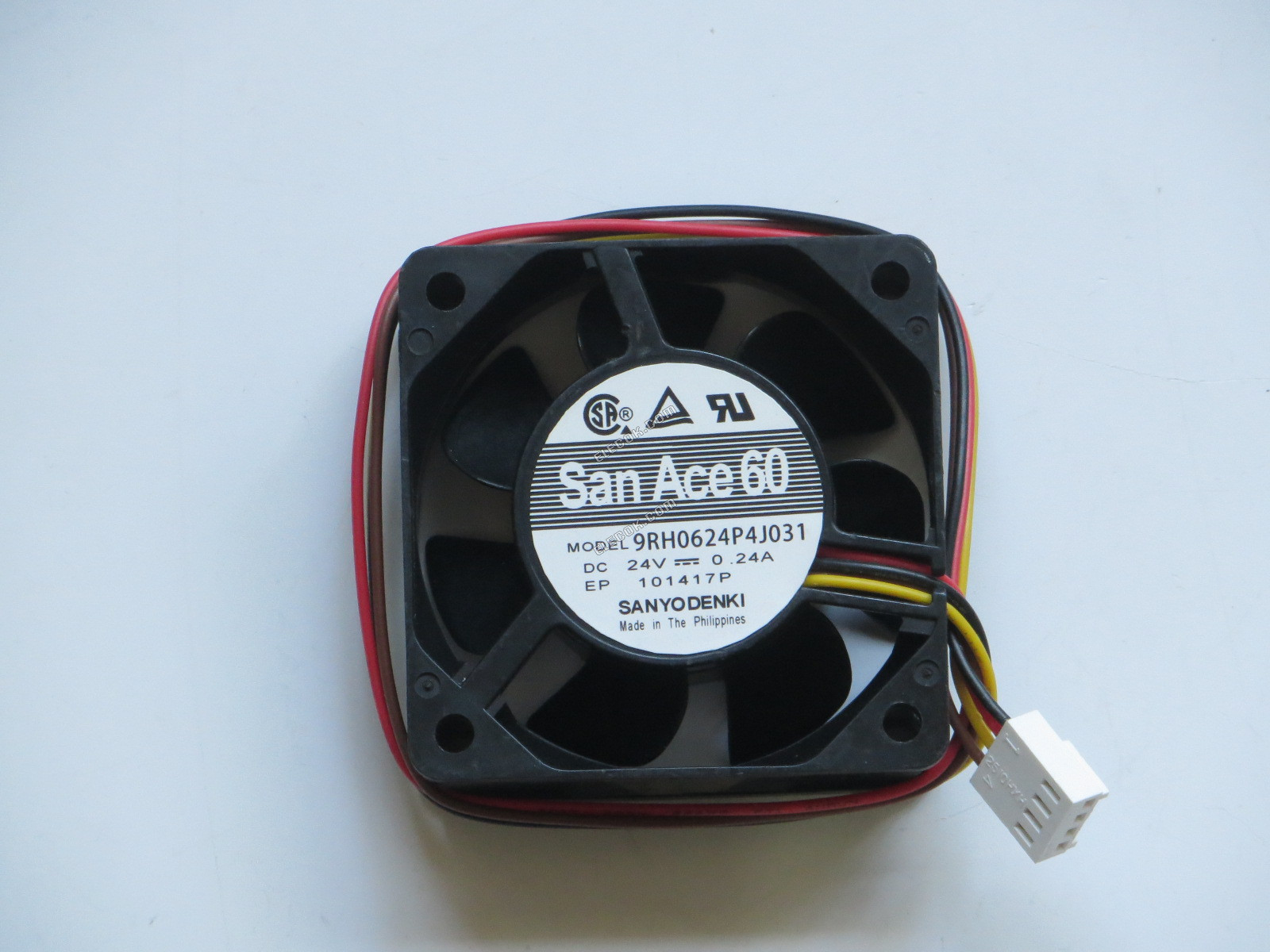 Sanyo Denki 9RH0624P4J031 Szerver Négyzet Alakú Ventilátor 9RH0624P4J031 24V 0,24A 4 Vezeték 