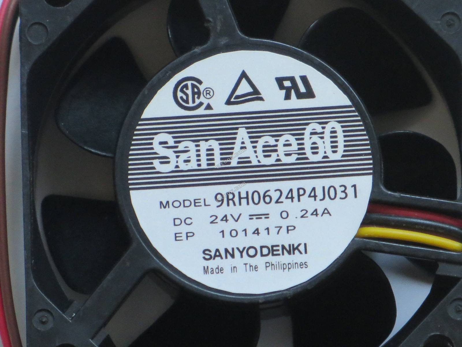 Sanyo Denki 9RH0624P4J031 Szerver Négyzet Alakú Ventilátor 9RH0624P4J031 24V 0,24A 4 Vezeték 