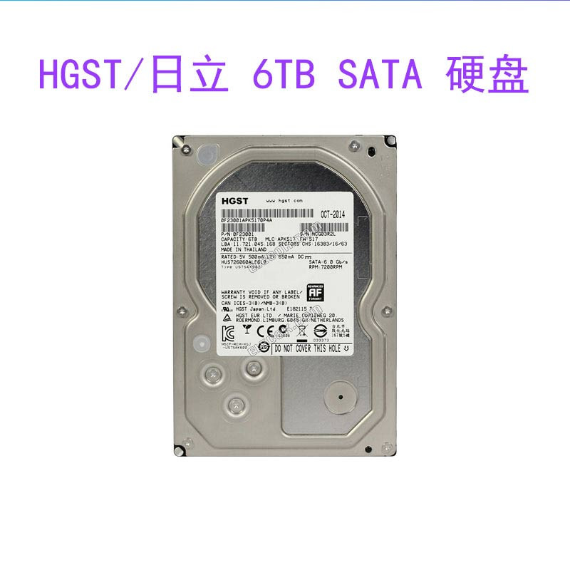 HGST/Hitachi 6TB HUS726060ALE610 7.2K 128M SATA Enterprise Hard Drive used