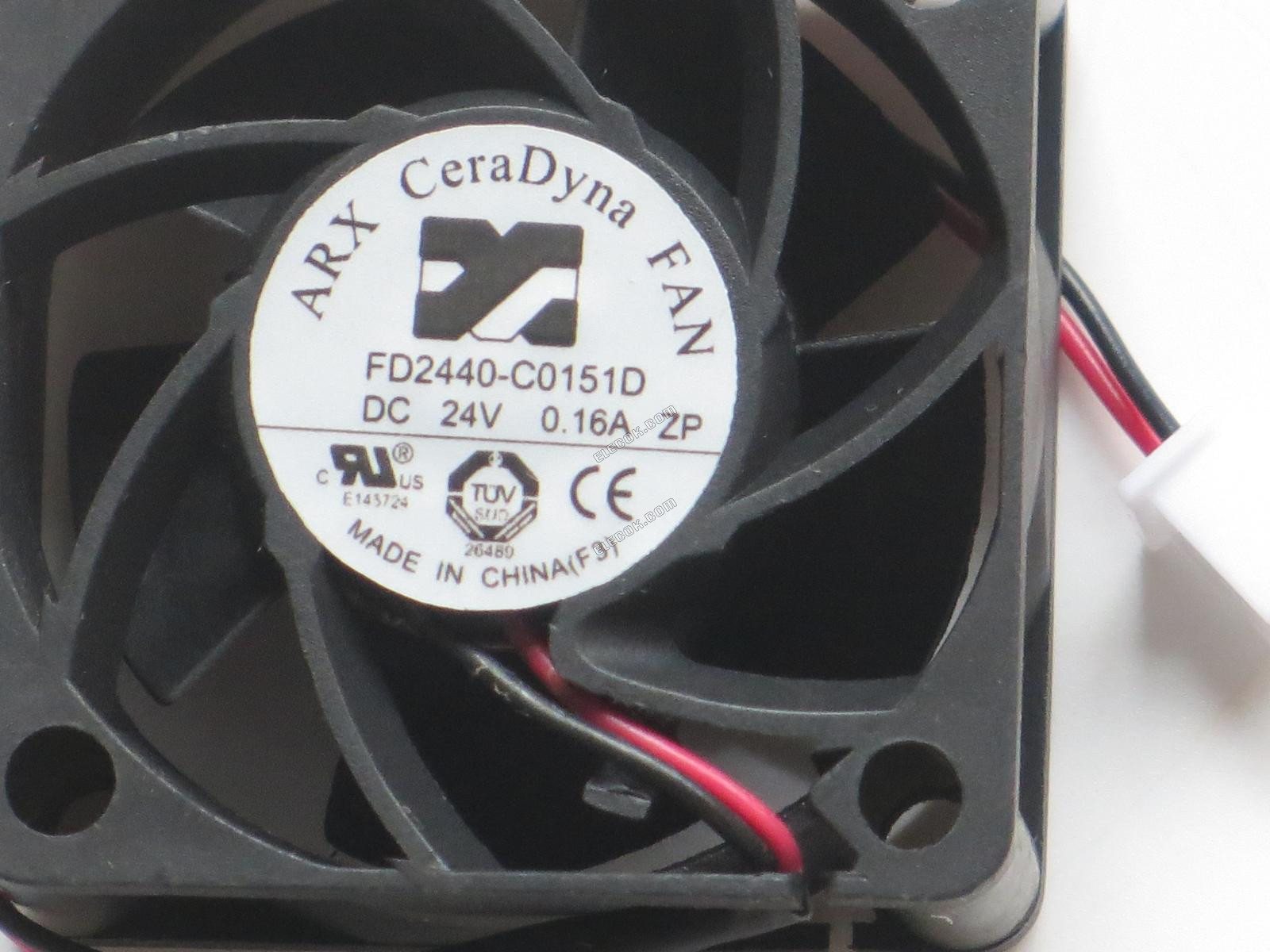 ARX FD2440-C0151D Server - čtvercový Ventilátor 24V0.16A, sq40x40x20mm, 100x2Wx2P 2 Vodiče 