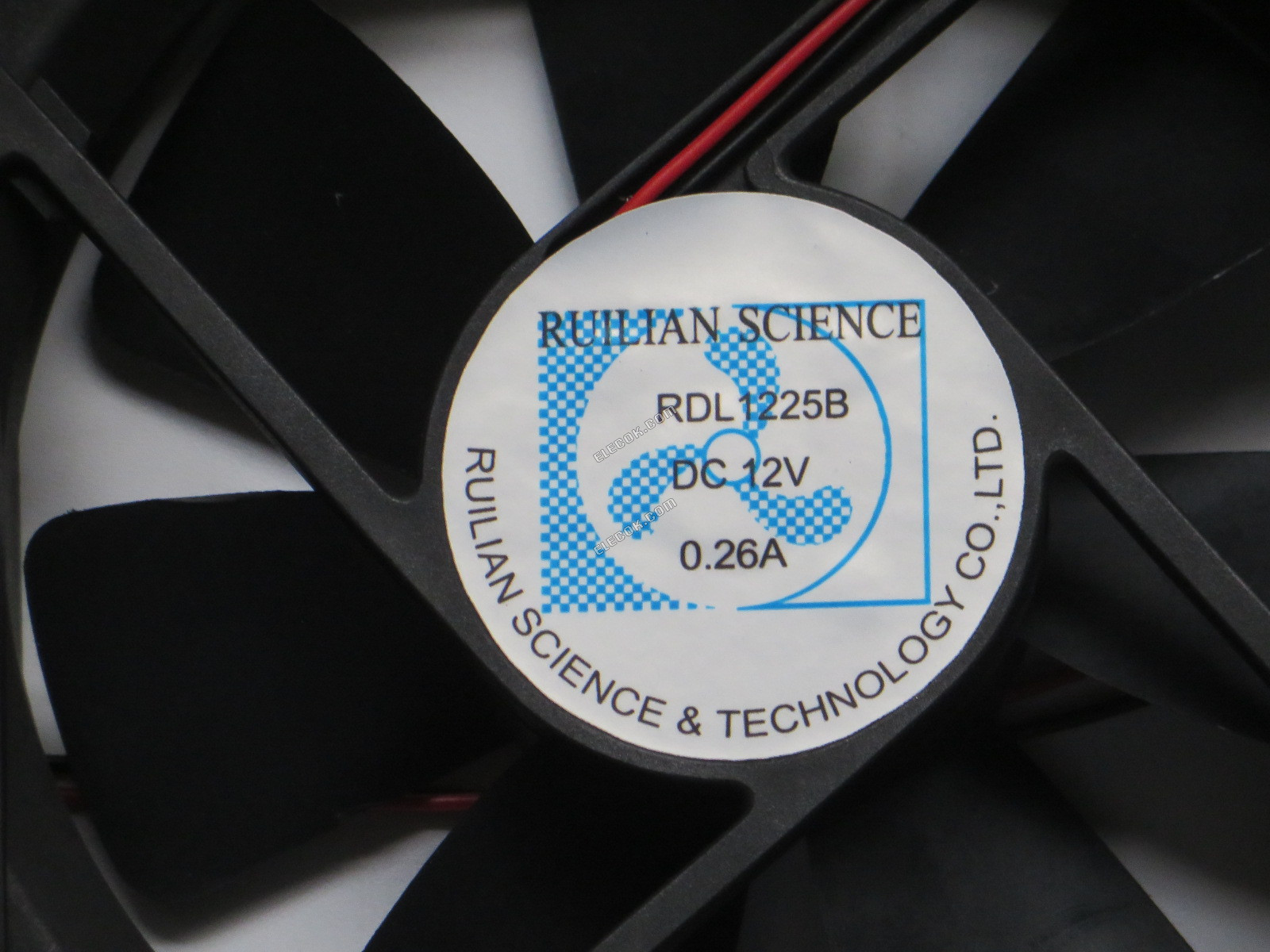 RUILIAN RDL1225B 12V 0,26A 2 vezeték hűtőventilátor 