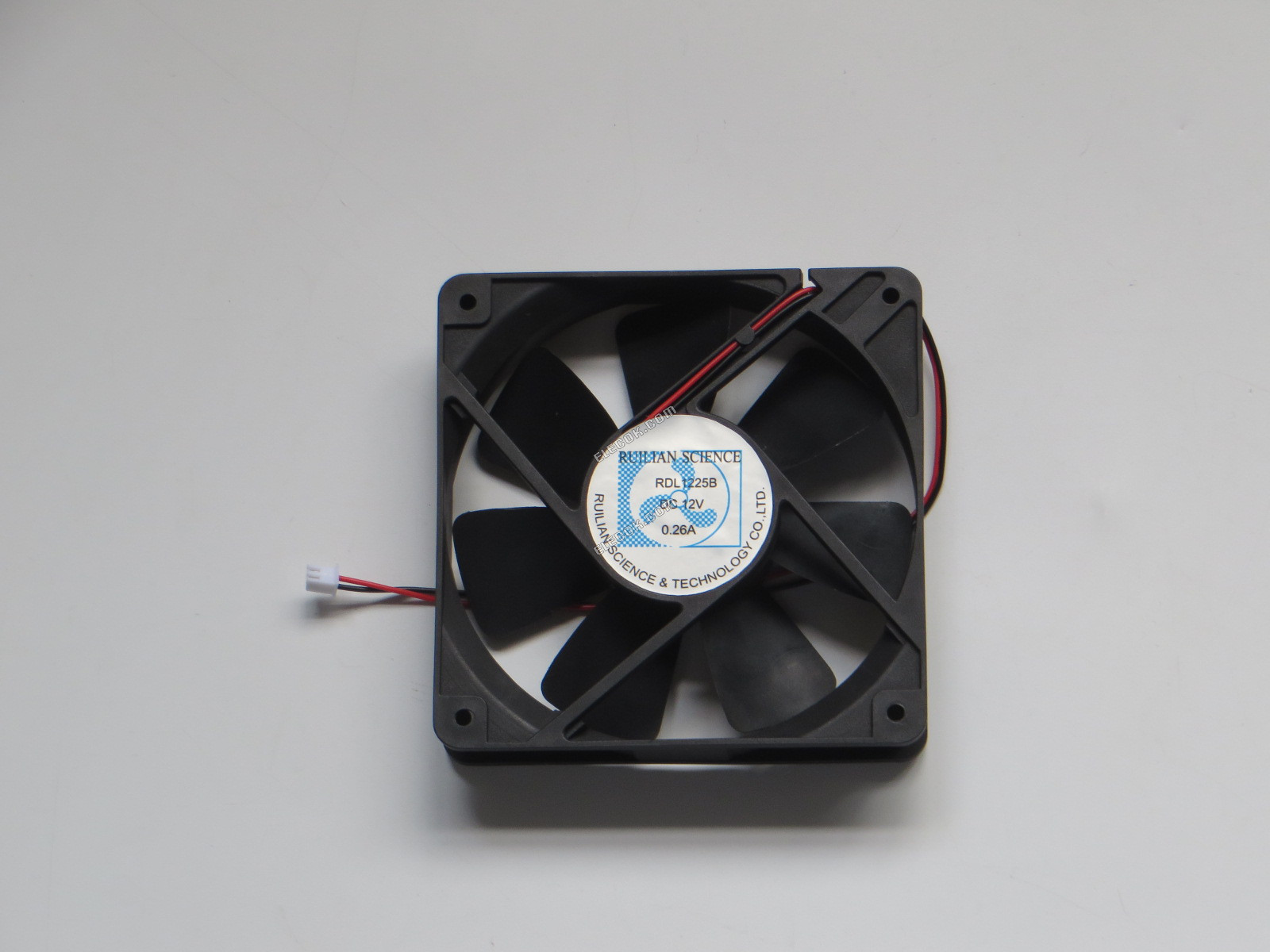RUILIAN RDL1225B 12V 0,26A 2 vezeték hűtőventilátor 
