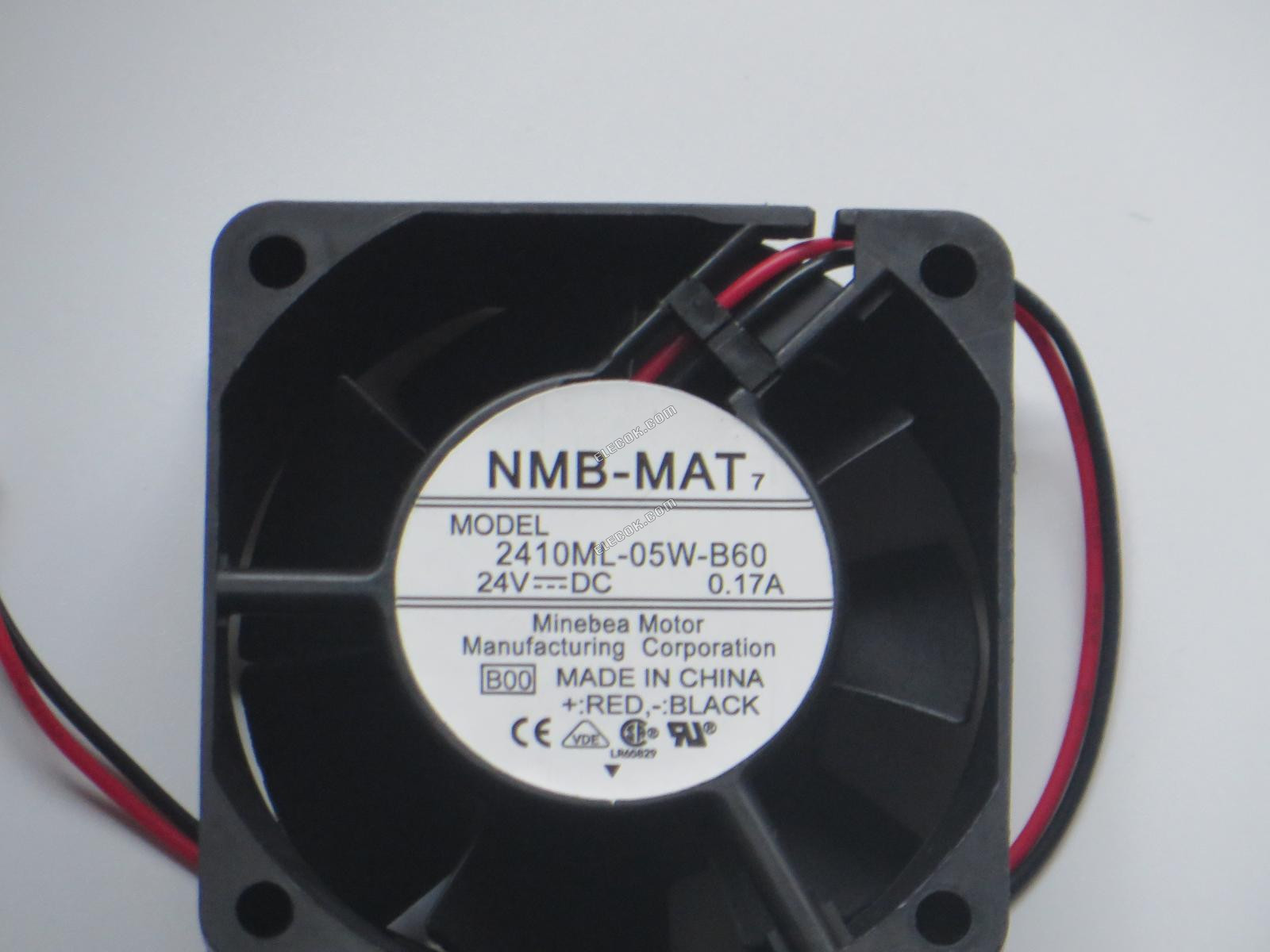 NMB 2410ML-05W-B60 6025 24V 0,17A 2 vezeték ventilátor -val/-vel fehér csatlakozó 