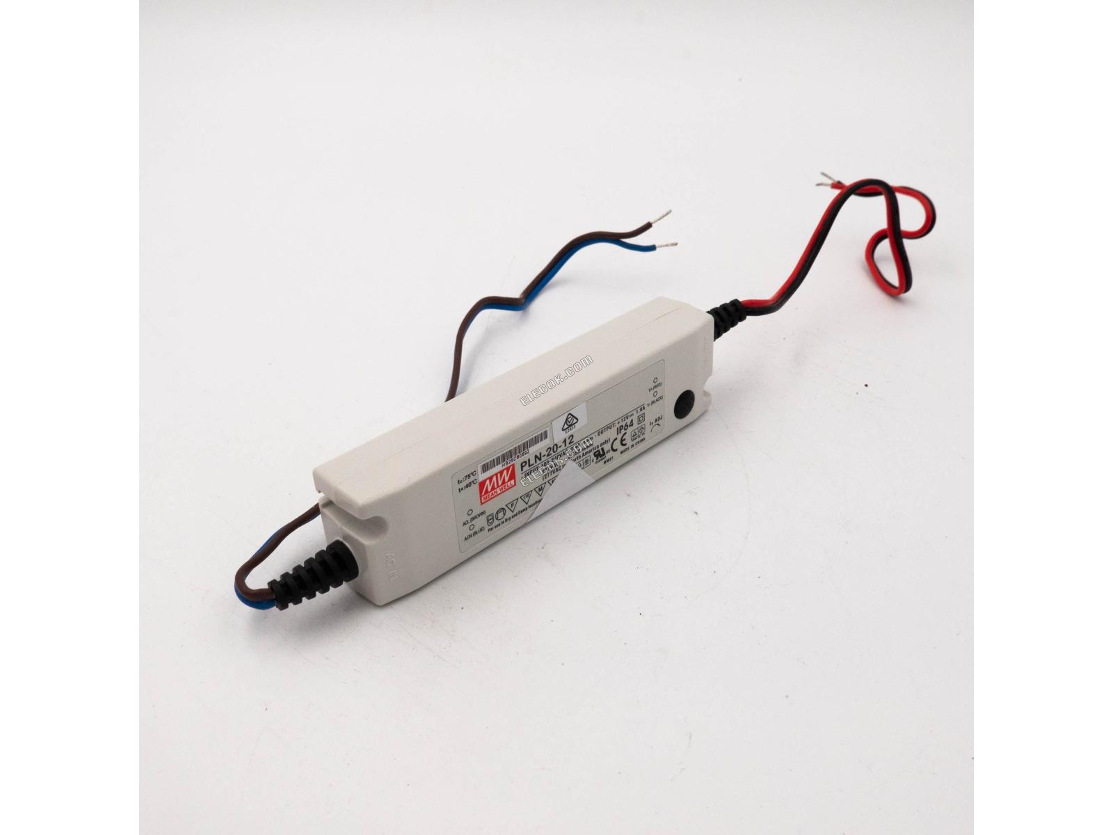 Mean Well PLN-20-12 Napájecí Zdroj 20W 12V - IP64 - Otevřená Box 