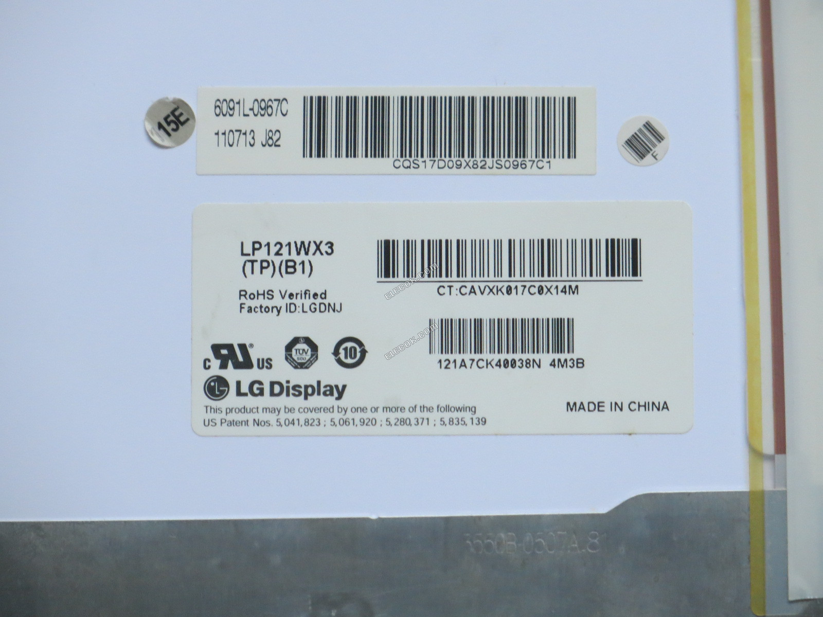 LP121WX3-TPB1 LG Display 12,1" a-si TFT-LCD, použitý 