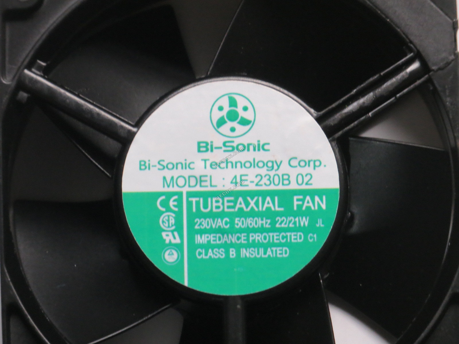 Bi-sonic 4E-230B 02 12038 230V 50/60HZ 22/21W Chladicí Ventilátor se zásuvkovým připojením, Repasovaný 