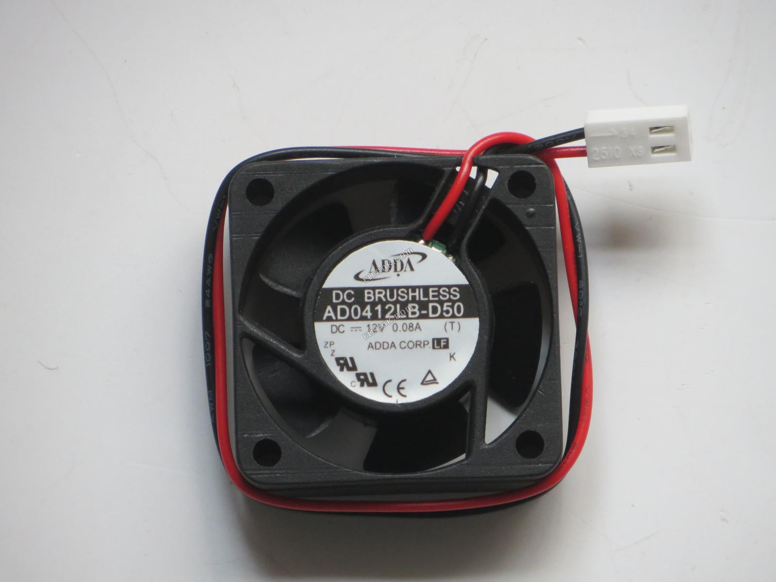 ADDA AD0412LB-D50 12V 0,08A 2 vodiče Chladicí Ventilátor 